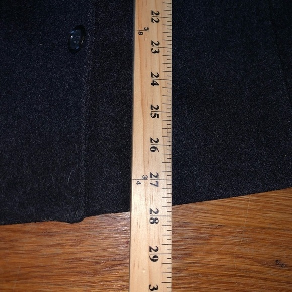 J Crew medium wool pea coat womens gray flaw preppy academia collegiate fall - Picture 4 of 10